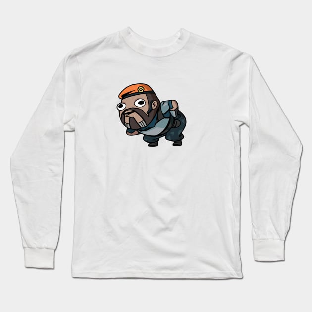 Brim Bawk Bawk Valr Spray Long Sleeve T-Shirt by xyzstudio